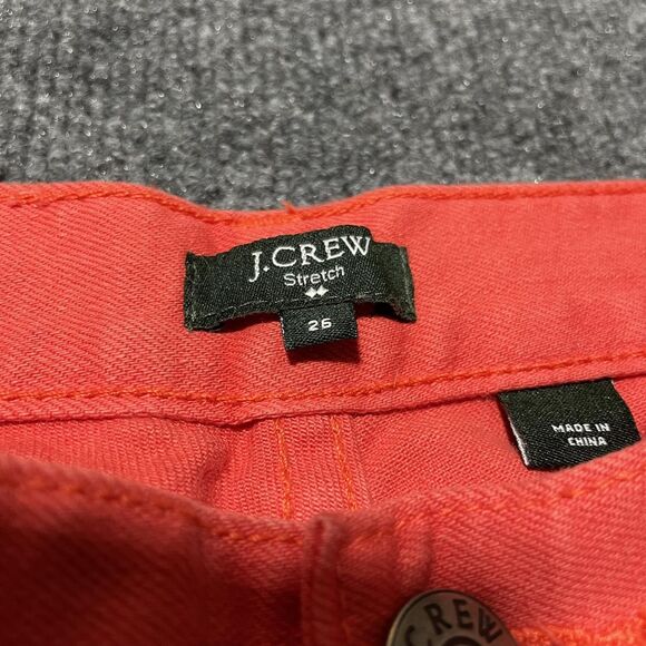 J Crew Toothpick Jeans Womens 25 Red Stretch Slim Fit Pants Classic Style - Picture 5 of 11